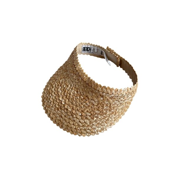 BEACH RIOT Woven Straw Hat Visor One Size Fits All - Picture 6 of 6